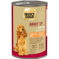 SELECT GOLD Nassfutter Hund Sensitive Adult Huhn mit Reis 12x400 g