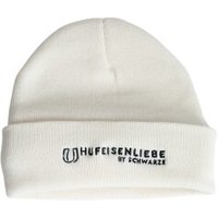 Hufeisenliebe Beanie Mütze weiß