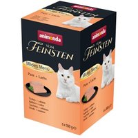 animonda Vom Feinsten Nassfutter Katze, Adult, Mildes Menü 6x100g Pute und Lachs