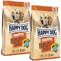 HAPPY DOG NaturCroq Trockenfutter Hund Adult, Rind & Reis 2x15 kg