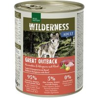 REAL NATURE WILDERNESS Nassfutter Hund, Adult, Great Outback, Kaninchen, Känguru und Rind 6x800 g