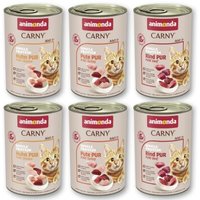 animonda Carny Nassfutter Katze Adult, Mixpaket Single Protein 6x400 g