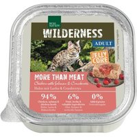 REAL NATURE WILDERNESS Nassfutter Katze, Audlt, Jelly Core, More than Meat Huhn mit Lachs und Cranberries 16x100 g