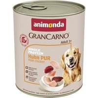 animonda GranCarno Single Protein Nassfutter Hund Adult, Huhn pur 24x800 g