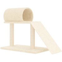 VidaXL Kratzsäule mit Tunnel creme