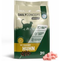 REAVET Katzentrockenfutter Dailyconcept – Mit frischem Huhn | 3kg (2x1,5kg)
