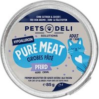Pets Deli Pure Meat Nassfutter Katze Adult, Hypocare, Pferd 12x85 g
