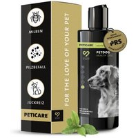 Peticare Anti-Parasiten Welpen-Shampoo gegen Milben Flöhe Pilz, lindert Juckreiz