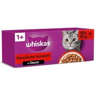 Whiskas Mega Pack 1+ Klassische Auswahl in Sauce 40 x 85g