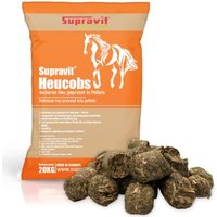 Supravit Heucobs für Pferde staubfrei | 20kg Pferdefutter | leckeres Heu gepresst in Pellets | gut geeignet für Allergiker | Auch ohne Einweichen zu verfüttern