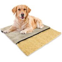 Rohrschneider mümmi Hundematte Hanf, abnehmbarer Cordbezug beige 50 cm, 2 cm, 44 cm
