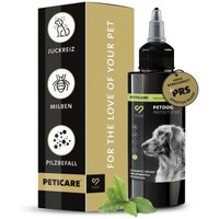 Peticare Anti-Parasiten Mittel für Hunde gegen Milben Flöhe Pilze 50 ml
