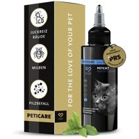Peticare Anti-Parasiten Mittel für Katzen gegen Milben Flöhe Pilze 50 ml