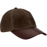 ROMNEYS Wachscap mit Lederschirm braun