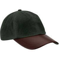 ROMNEYS Wachscap mit Lederschirm oliv