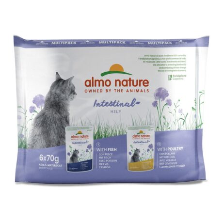 Almo Nature Holistic Digestive Help Multipack mit FischundGeflügel 6x70g