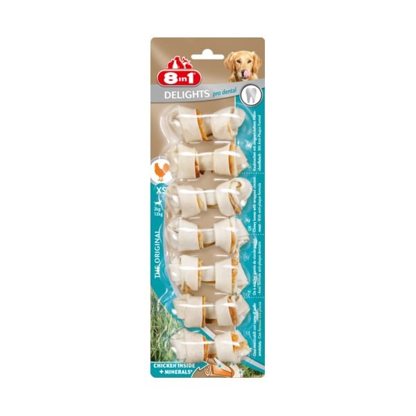 Schmackhafter Hundesnack von 8in1 ohne Farbstoffe. Mit zartem Geflügel für ein besonderes Geschmackserlebnis. Der Snack ist für Hunde aller Lebensphasen zu empfehlen.