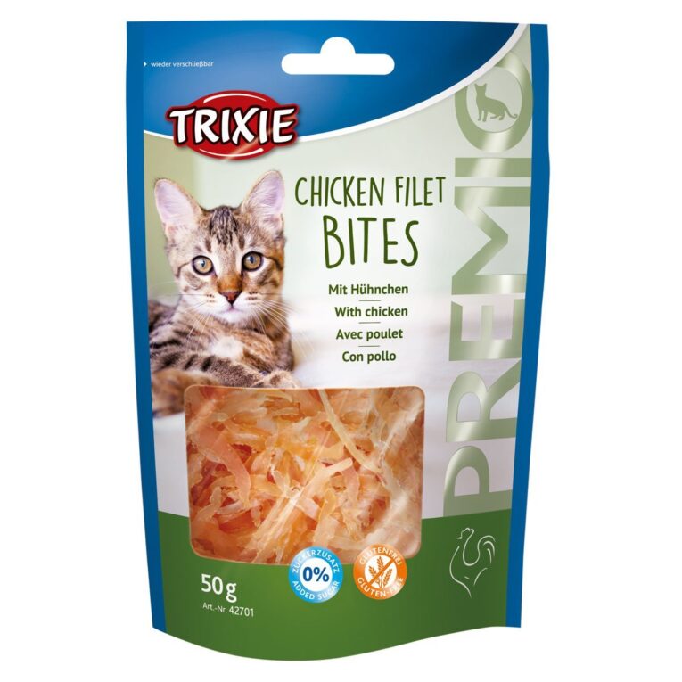 Katzensnacks von Trixie ohne Zucker. Wohlschmeckendes Huhn macht deiner Katze Appetit. Der Snack ist für Katzen aller Lebensphasen zu empfehlen.