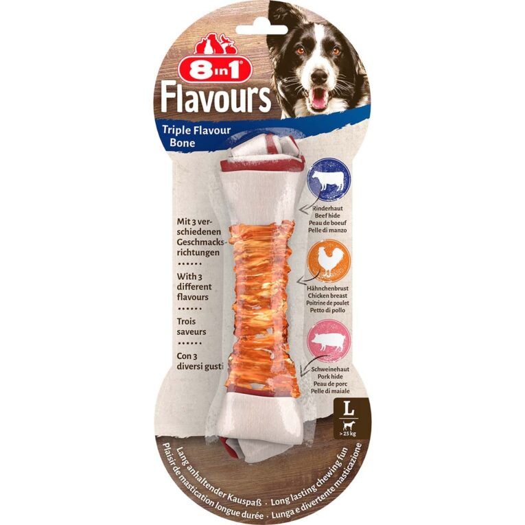 8in1 Triple Flavour L - Kauknochen für große Hunde (ab 20kg)