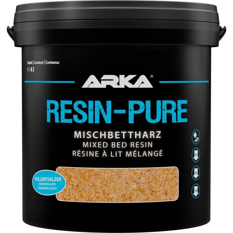 Sorge für kristallklares Wasser in deinem Aquarium mit ARKA Resin-Pure. Entfernt effektiv Silikat
